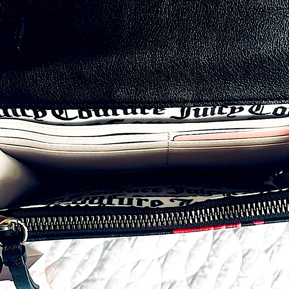 Juicy Couture black and red floral crossbody purse - Picture 7 of 10